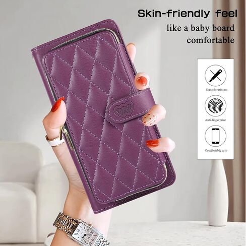 Wallet Case for Samsung Galaxy A54 5G with Detachable Wrist Strap 9+ Card Slots Zipper Purse, Luxury PU Leather Stand Full Body Cell Phone Cover for A 54 54A SM A546U 2023 Women Girls Rose Gold in Saudi Arabia