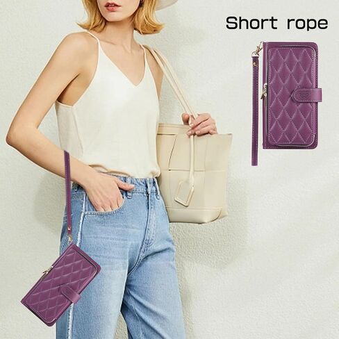 Wallet Case for Samsung Galaxy A54 5G with Detachable Wrist Strap 9+ Card Slots Zipper Purse, Luxury PU Leather Stand Full Body Cell Phone Cover for A 54 54A SM A546U 2023 Women Girls Rose Gold in Saudi Arabia