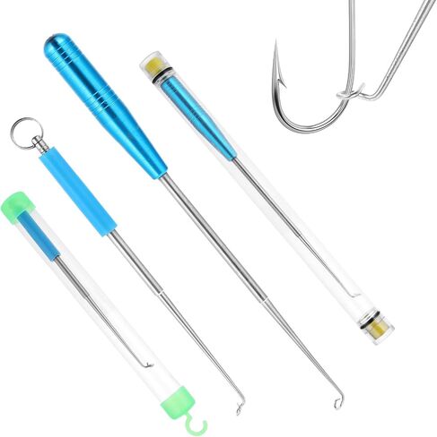 Fish Hook Quick Remover Tool, 2 Sizes Fish Hook Remover Fishing Gear Security Equipment Kits for Saltwater Security Extractor, Fishhook Unhooking Stainless Steel Release Accessories in Saudi Arabia