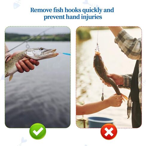 Fish Hook Quick Remover Tool, 2 Sizes Fish Hook Remover Fishing Gear Security Equipment Kits for Saltwater Security Extractor, Fishhook Unhooking Stainless Steel Release Accessories in Saudi Arabia