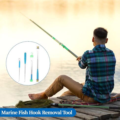 Fish Hook Quick Remover Tool, 2 Sizes Fish Hook Remover Fishing Gear Security Equipment Kits for Saltwater Security Extractor, Fishhook Unhooking Stainless Steel Release Accessories in Saudi Arabia