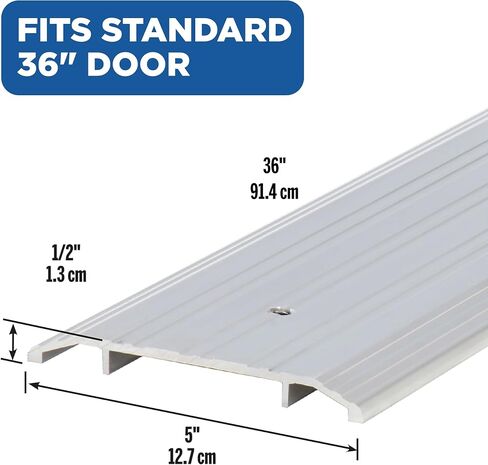 M-D Building Products 68684 6 in. x 1/4 in. x 72 in. Silver Aluminum Commercial Flat-Profile Threshold in Saudi Arabia