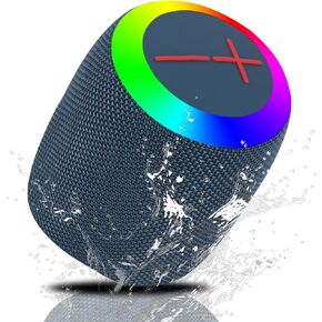VINGVO Portable Bluetooth Speaker with RGB Light, IPX6 Waterproof Outdoor Speaker, AUX&TF-Card Input, Bluetooth 5.1, All Day Playtime Speaker for Home, Party, Beach, Travel, Idea