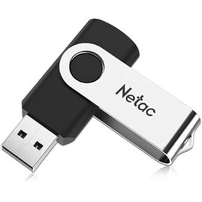 Netac 128GB USB Stick USB 3.0 Flash Drive, Up to 90MB/s, Thumb Drive for Data Storage, Pen Drive with Swivel Design, Memory Stick for External Storage Data/Computer/PC/Laptop/Sound