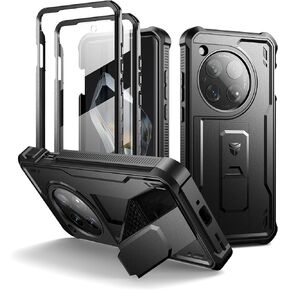 حافظة Dexnor لهاتف OnePlus 12، [إطاران أماميان] [واقي شاشة مدمج ومسند] [تعمل مع معرف بصمة الإصبع] حافظة مقاومة للصدمات شديدة التحمل من الدرجة العسكرية لهاتف OnePlus 12 5G (2024)، أسود in Kuwait