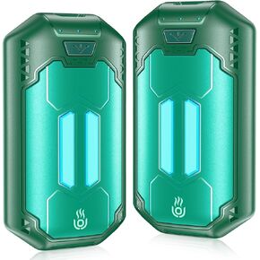 Hand Warmers Rechargeable 2 Pack Snap-on Hand Warmer Reusable 3000mAh*2 Electric Hand Heater Portable USB Electronic Hand Warmers 3 Heating Levels OUTJUT Warm Gifts for Women Men (Emerald Green)