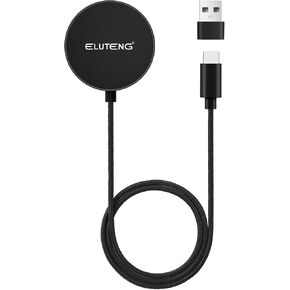 ELUTENG Charger for Samsung Galaxy Watch 7 6 5 4 3.3FT/1M USB C Wireless Charging Cable Dock with USB Adapter Magnetic Charger Cable Cord for Galaxy Watch 6 Classic 5 Pro 4 Classic Ultra Active 2