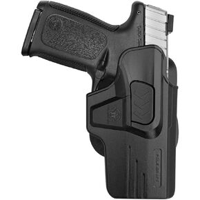 OWB Paddle Polymer Holsters Fit: Smith & Wesson SD9 VE / SD40 VE Pistol, Outside Waistband Open Polymer Holster with Safety Lock, Angle adj-1.5“-2" Belt Adjustable (Black)