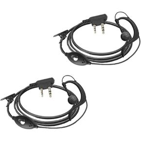 TIDRADIO Walkie Talkie Earpiece with Mic (Includes Earmolds and Ear Buds) 2 Pin Acoustic Tube Headset TD-M8 TD-V2 Retevis H-777 RT21 RT22 Baofeng UV-5R BF-888S 2 Way Radio (10 Pack)
