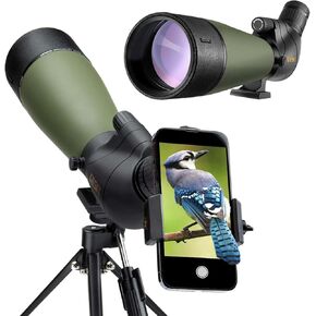 Gosky Newest 20-60X80 HD Dual Focusing Spotting Scope, BAK4 Prism 45 Degree Angled Eyepiece with Tripod, Smartphone Adapter, Scope for Bird Watching Target Shooting Hunting Wildlife Scenery