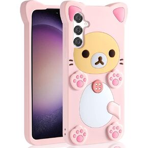 STSNano Kawaii Phone Case for Samsung Galaxy A14 5G 6.6'' 3D Cute Cartoon Bear Phone Case for Women Girls Kids Fashion Cool Funny Fun Bear Soft TPU Case for Samsung Galaxy A14 5G Silicone Cover PK