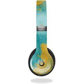 Glossy Glitter Headphone Skin Compatible with Beats Solo 4 - Acrylic Blue - Premium 3M Vinyl Protective Wrap Decal Cover - Easy to Apply | Crafted in The USA by MightySkins