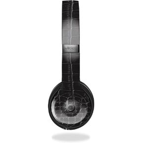Headphone Skin Compatible with Beats Solo 4 - Black Gator Skin - Premium 3M Vinyl Protective Wrap Decal Cover - Easy to Apply | Crafted in The USA by MightySkins
