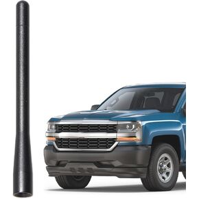 Anina 4.7" Car Radio Antenna Mast Compatible with 2006-2022 GMC Sierra Chevy Silverado Cobalt Aluminum Alloy Car Washproof Antenna for FM/AM Radio Signal Reception