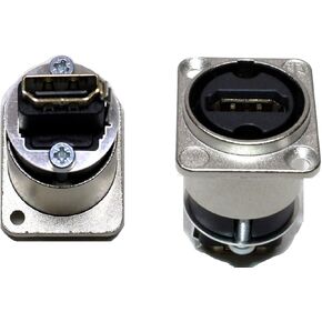 (2) Two Genuine NEUTRIK NAHDMI-W HDMI 1.3 D Series Feed-Thru Panel Mount Adapter