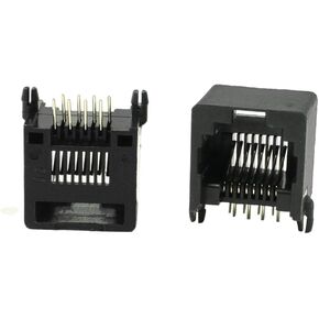 uxcell 39 Pcs Plastic Shell 8P8C RJ45 PCB Jacks Ports 12.5 x 15 x 14.5mm