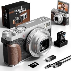 Digital Camera, Cameras for Photography,56MP&4K Video Camera,