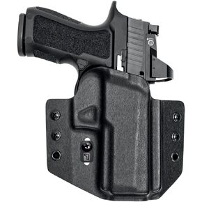 Tulster OWB Contour Holster in Right Hand fits: Sig Sauer P320 Compact/Carry/X-Series 9/40 | Optic Compatible Outside The Waistband Concealed Carry Kydex Holster