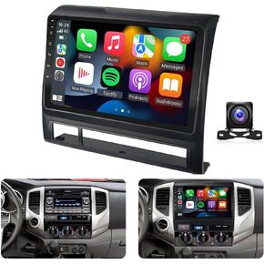 Double Din Car Stereo Radio Compatible for Toyota Tacoma 2005-2013 Apple Carplay 9" Android 13 GPS Car Stereo Radio +Backup Camera 2+32G Car Stereo