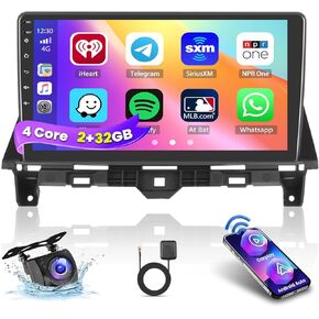 8-Core 4+64G Android Car Stereo Screen for Honda Accord 8th Generation 2008-2013 Radio Upgrade, 10.1'' Touch Screen CarPlay Android Auto, Mirror Link, GPS Navigation, AHD Backup Camera