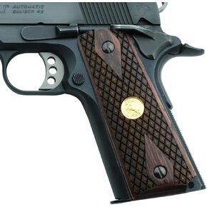 Altamont 1911 Grips - Spanish Diamond - Full Size 1911 Wood Grips w. Ambi Safety fits Most Commander, Standard & Government 1911 Models - Made in USA