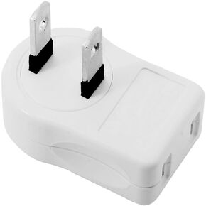 NFHK NEMA 1-15P USA Outlet Saver Power Extension Adapter 2-Prong 2 Outlets 90 Degree Left Right Angled