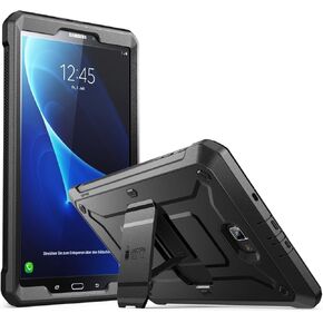 SUPCASE [جراب سلسلة Unicorn Beetle PRO مصمم لجهاز Samsung Galaxy Tab A 10.1 بوصة، مع واقي شاشة مدمج لجهاز Samsung Galaxy Tab A 10.1 بوصة 2016 (SM-T580/T585) (بدون إصدار قلم) (أسود)