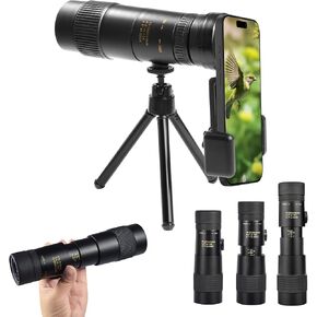 New Upgraded Monocular Compact, 10-300x40 Monoculars for Adults High Powered, 40Mm Large Aperture Variable Magnification Monocular Telescope for Outdoor Observation and Travel