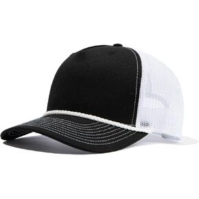 Croogo Mesh Trucker Hat for Men Adjustable Structured Baseball Cap Breathable Vintage Dad Hat Hip Hop Snapback Hat Umpire Cap