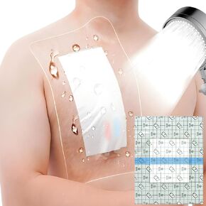 10"x12" Waterproof Shower Cover Incision Bandages for Large Wound with No Glue On The Center Adhesive Transparent Shower Protector Post Surgical Water Barrier Guard Pack of 7
