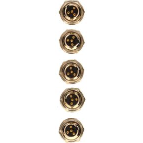 Replacement 5PCS Mini XLR Male Connector Plug for 4 pin Socket Silver for Microphone Cable
