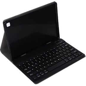 Hilitand PU Leathe Keyboard Case for TECLAST P20/P20HD/M40 PRO, Slim Lightweight Protective Cover Stand Folio Case with Detachable Bluetooth Keyboard, Black