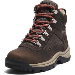 Timberland Women's White Ledge Mid Lace-Up Waterproof Hiking Boot, Red Suede, 6.5