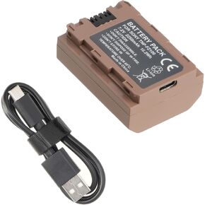 FOTGA Replacement of NP-FZ100 Battery 2250mAh 7.2V +USB-C Charge Port for Sony ZV-E1 ZV-E10II FX3 FX30 ILME-FX30B A1 A1II A7C A7III A7RIII A7SIII A7RM4 A7RIV A7RV A9 II A6600 A6700 A7CR A7CII Camera
