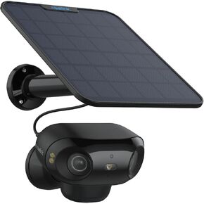 REOLINK Argus 4 Pro Black - 4K Solar Security Camera, ColorX Night Vision, 180° Blindspot-Free View, Wireless Outdoor Camera with Dual-Band Wi-Fi 6, Smart AI Detection, No Monthly Fee
