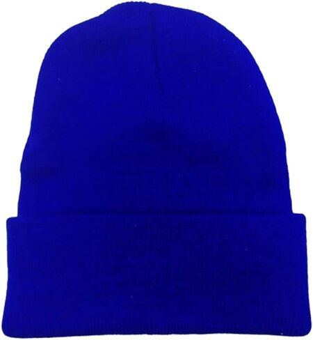 Classic Knit Beanie Cap Beanie for Men and Women, Soft Cuffed Winter Thick Hats Beanies Warm Knit Hats with Pom for Fans in Kuwait