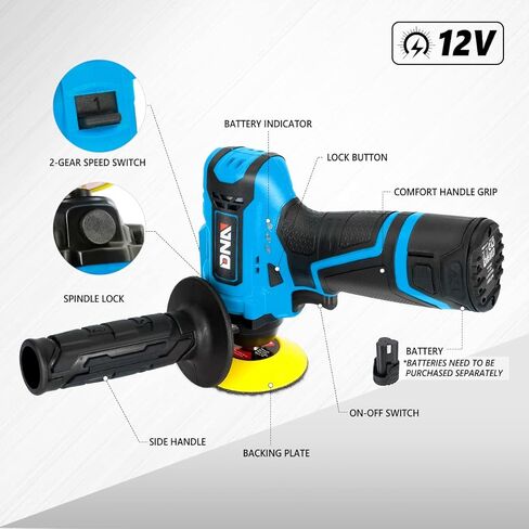 ‎DNA MOTORING TOOLS-00236 مجموعة أدوات مفك كهربائي لاسلكي قابل لإعادة الشحن 3.6 فولت مع ضوء عمل LED، أزرق in Kuwait