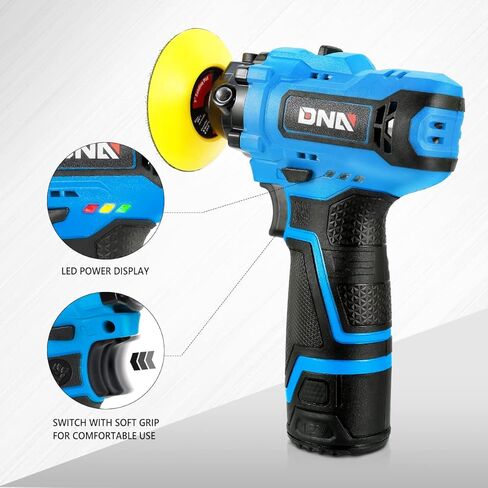 ‎DNA MOTORING TOOLS-00236 مجموعة أدوات مفك كهربائي لاسلكي قابل لإعادة الشحن 3.6 فولت مع ضوء عمل LED، أزرق in Kuwait