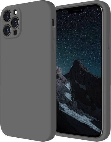 FireNova Designed for iPhone 12 Pro Case, Silicone [Camera Protecion] Phone Case with Soft Anti-Scratch Microfiber Lining, 6.1 inch, Light Brown in Kuwait