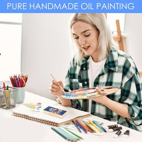 Manual Oil Painting USB 2.0 Flash Drive 16GB Data Storage Memory Stick Flowers in Water Paint Wooden Thumb Drive Small Size - 1.10x0.35x2.36inch in Saudi Arabia