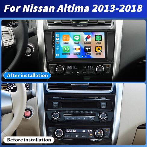 2+64G Android 13 Car Stereo for Nissan Altima 2013-2018 with Wireless CarPlay Android Auto, 9" Touchscreen Radio with GPS WiFi Mirror Link Bluetooth FM RDS EQ SWC + Backup Camera in Kuwait