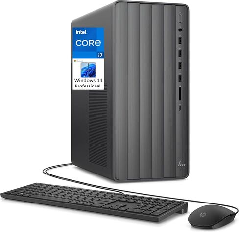 HP Envy Tower Business Desktop Computer, Intel Octa-Core i7-11700 to 4.9GHz, 16GB DDR4 RAM, 512GB PCIe SSD, 802.11AC WiFi, Bluetooth, Keyboard and Mouse, Windows 11 Pro, Tilsiy in Saudi Arabia