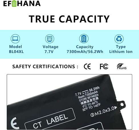 استبدال بطارية الكمبيوتر المحمول BL04XL لجهاز الكمبيوتر المحمول HP EliteBook X360 1040 G5 HSTNN-DB8M HSTNN-UB7N HSTNNUB7N L07041-855 L07353-241 L07353-2C1 L07353-541 7.7 فولت 56.2 وات 7300 مللي أمبير في الساعة in Kuwait