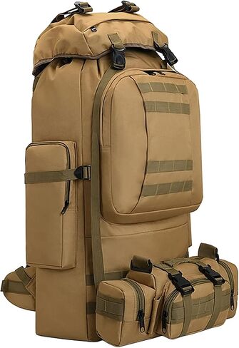 King'sGuard 100L Camping Hiking Backpack Molle Rucksack Military Camping Backpacking Daypack in Kuwait