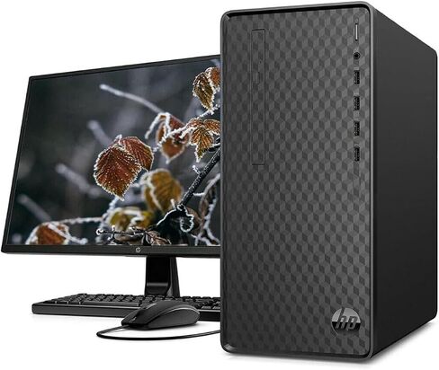 HP Desktop, AMD Ryzen 5 5600G Processor, 16GB RAM, 1TB PCIe SSD, USB Type-A, HDMI, VGA, Wi-Fi, Bluetooth, Wired Keyboard & Mouse, Windows 11 Home, Black in Saudi Arabia