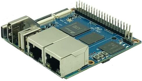 كمبيوتر Youyeetoo Banana pi BPI-M2S ذو لوحة واحدة - تطبيقات رؤية الكمبيوتر AI - Dual GbE/HDMI 2.1/MIPI-CSI/MIPI-DIS - يدعم Android Linux، يتكيف مع BPI-RTL8822CS WiFi (إصدار A311D) in Kuwait