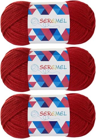 Crochet Yarn, 3PCS 50g/1.76OZ 142yd Acrylic Yarn for Crocheting and Knitting DIY Amigurumi Yarn(Yellow) in Kuwait