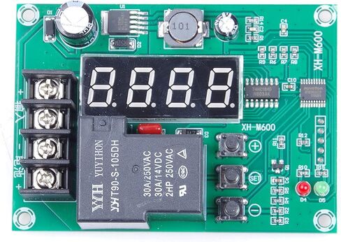 Digital LED Charger Control Controller Module DC DC 6V 12V 24V 36V 48V 6V-60V 30A Storage Lithium Battery Charging Protection Board XH-M600 Relay in Kuwait