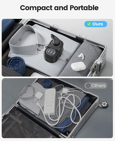 ORICO Travel Power Strip with USB Ports, Travel Essentials, 3.7FT Portable Power Strip Flat Plug, Short Extension Cord with 2 Outlets 3 USB Ports, Travel Must Haves Cruise Ship Essentials in Saudi Arabia