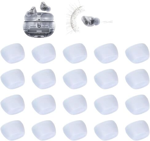 Zotech Replacement Earbud Tips for Beats Studio Buds +, 10 Pairs Transparent Soft Silicone (Medium) in Kuwait